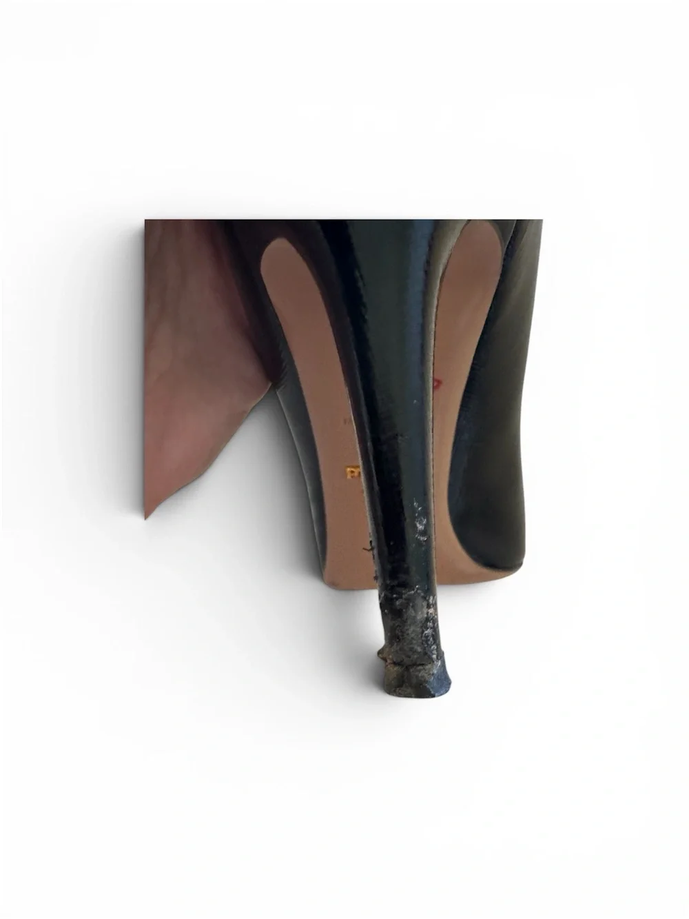 Prada Black Patent Leather Rounded Toe Pumps - Picture 9 of 11